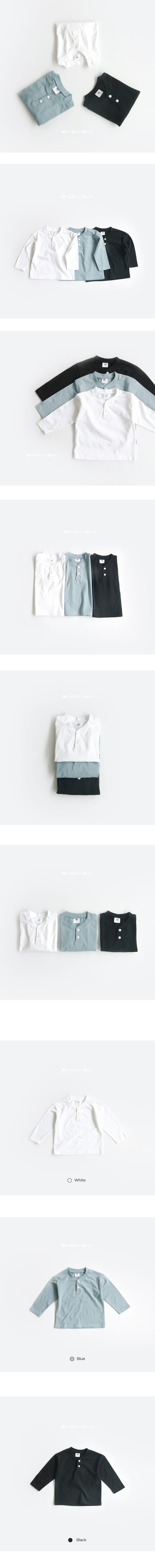 WHITESKETCHBOOK - Korean Children Fashion - #Kfashion4kids - Herny Neck Tee - 10