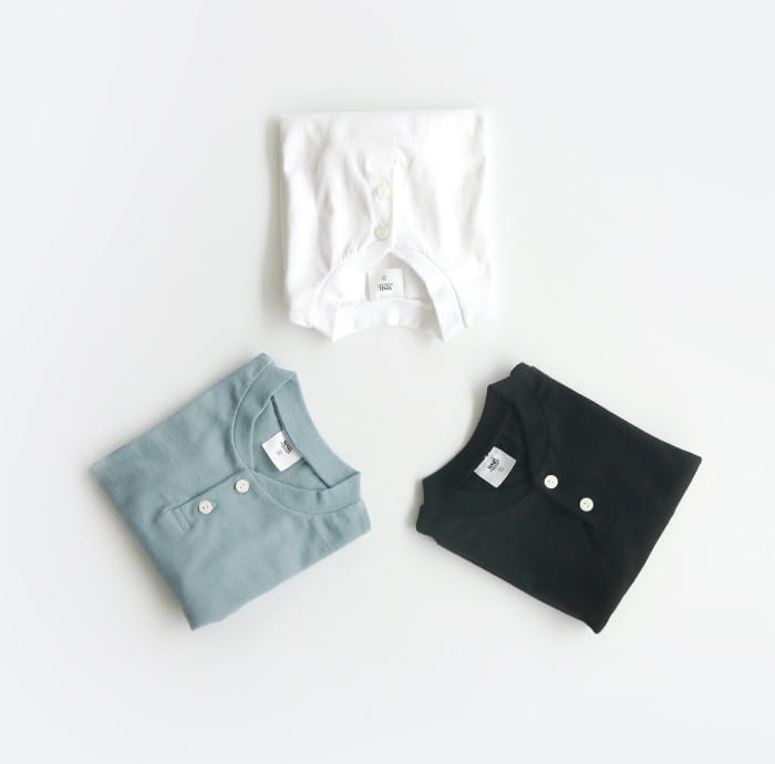 WHITESKETCHBOOK - Korean Children Fashion - #Kfashion4kids - Herny Neck Tee - 3