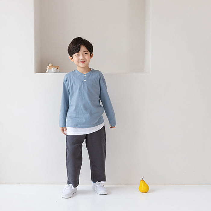 WHITESKETCHBOOK - Korean Children Fashion - #Kfashion4kids - Herny Neck Tee - 4