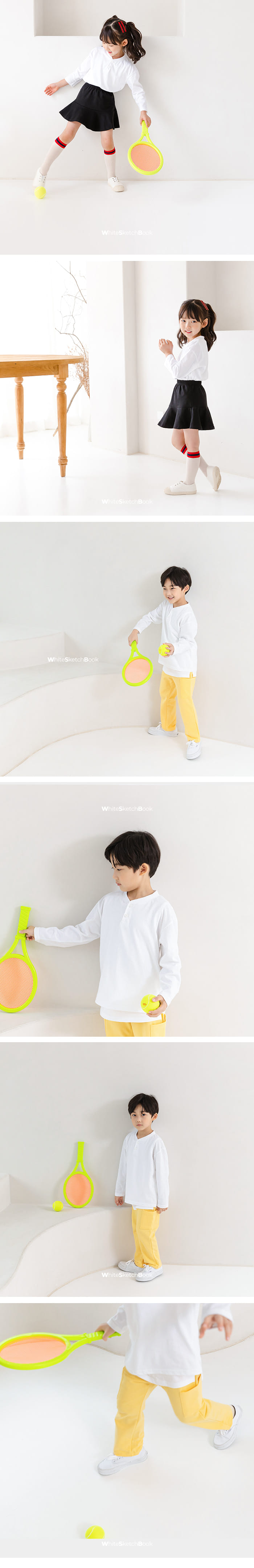 WHITESKETCHBOOK - Korean Children Fashion - #Kfashion4kids - Herny Neck Tee - 9