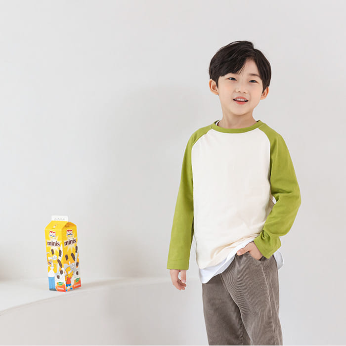 WHITESKETCHBOOK - Korean Children Fashion - #Kfashion4kids - Raglan Color Tee