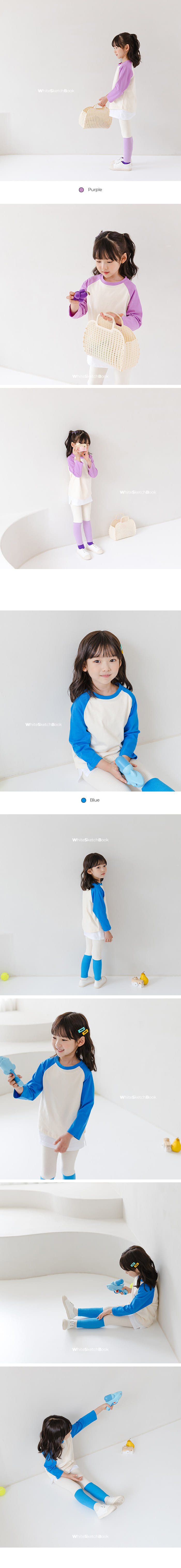 WHITESKETCHBOOK - Korean Children Fashion - #Kfashion4kids - Raglan Color Tee - 10