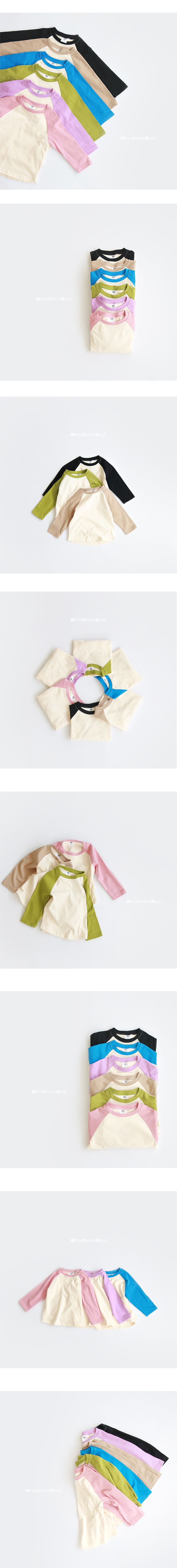 WHITESKETCHBOOK - Korean Children Fashion - #Kfashion4kids - Raglan Color Tee - 11