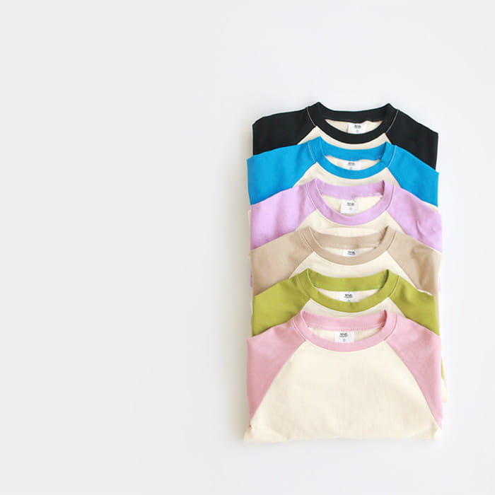 WHITESKETCHBOOK - Korean Children Fashion - #Kfashion4kids - Raglan Color Tee - 4