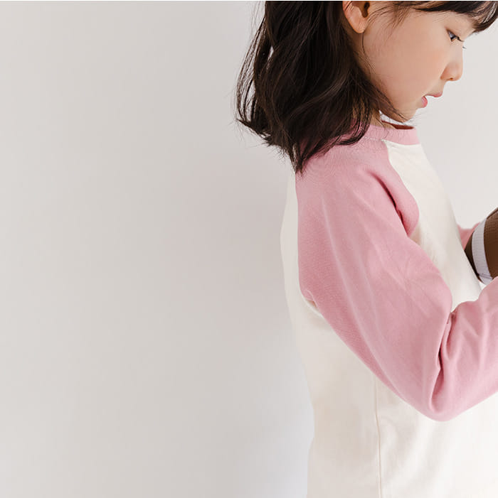 WHITESKETCHBOOK - Korean Children Fashion - #Kfashion4kids - Raglan Color Tee - 6