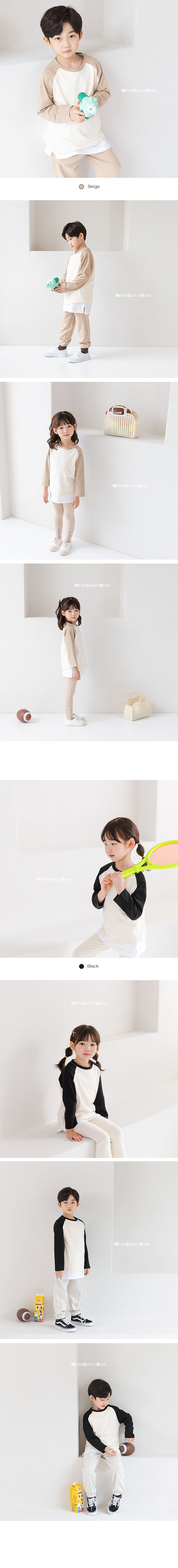 WHITESKETCHBOOK - Korean Children Fashion - #Kfashion4kids - Raglan Color Tee - 8