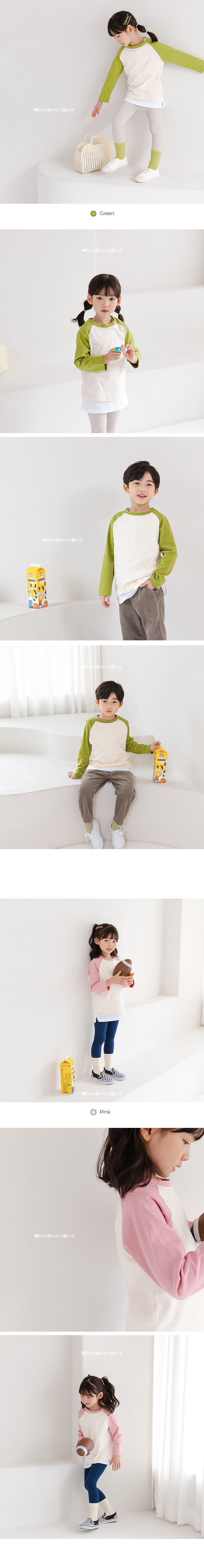 WHITESKETCHBOOK - Korean Children Fashion - #Kfashion4kids - Raglan Color Tee - 9