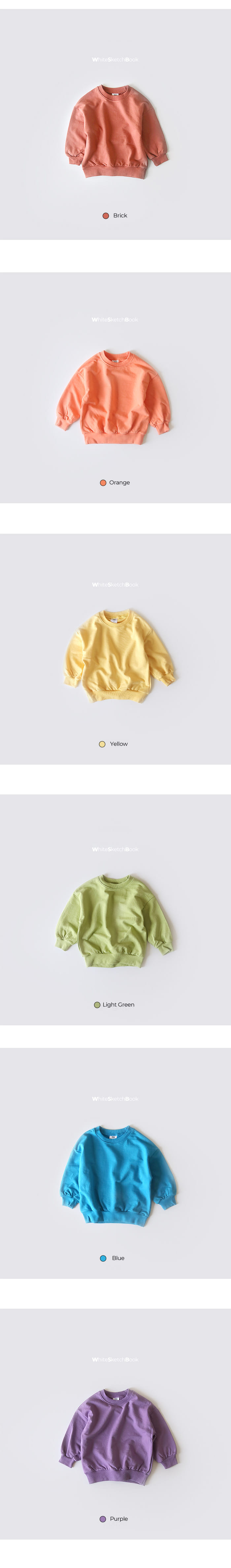WHITESKETCHBOOK - Korean Children Fashion - #Kfashion4kids - New Basic Sweatshirt - 10