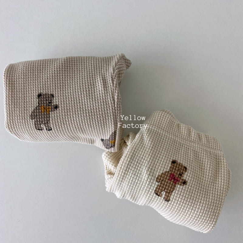 YELLOW FACTORY - Korean Children Fashion - #Kfashion4kids - Waffle Bear Leggings - 10