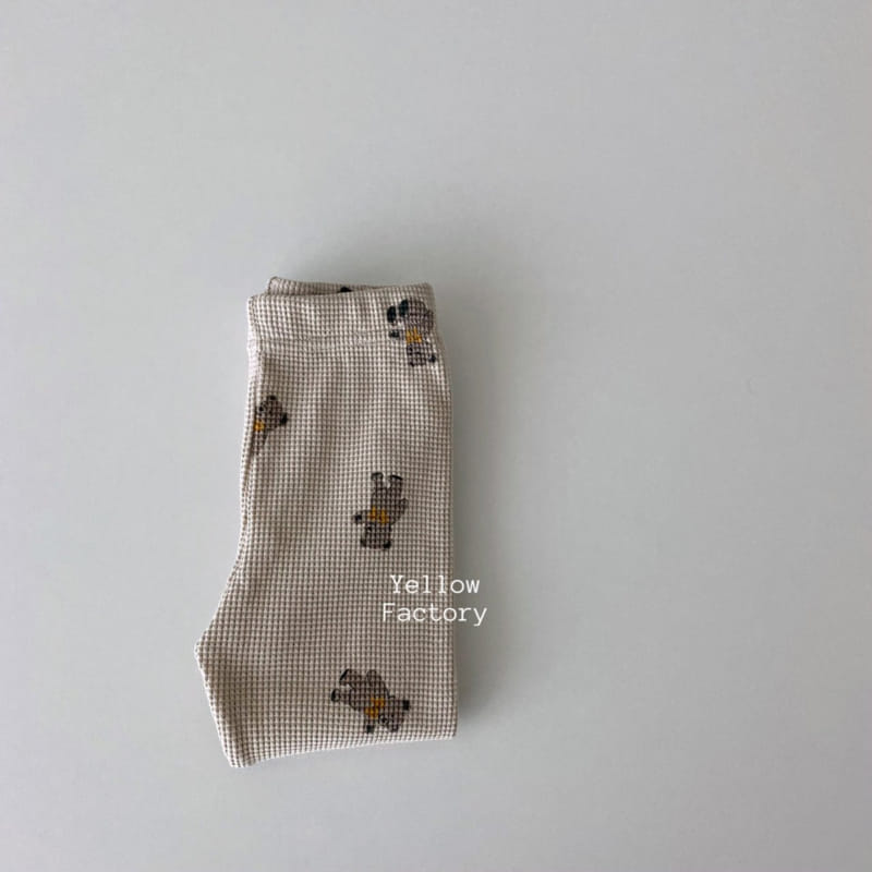 YELLOW FACTORY - Korean Children Fashion - #Kfashion4kids - Waffle Bear Leggings - 2