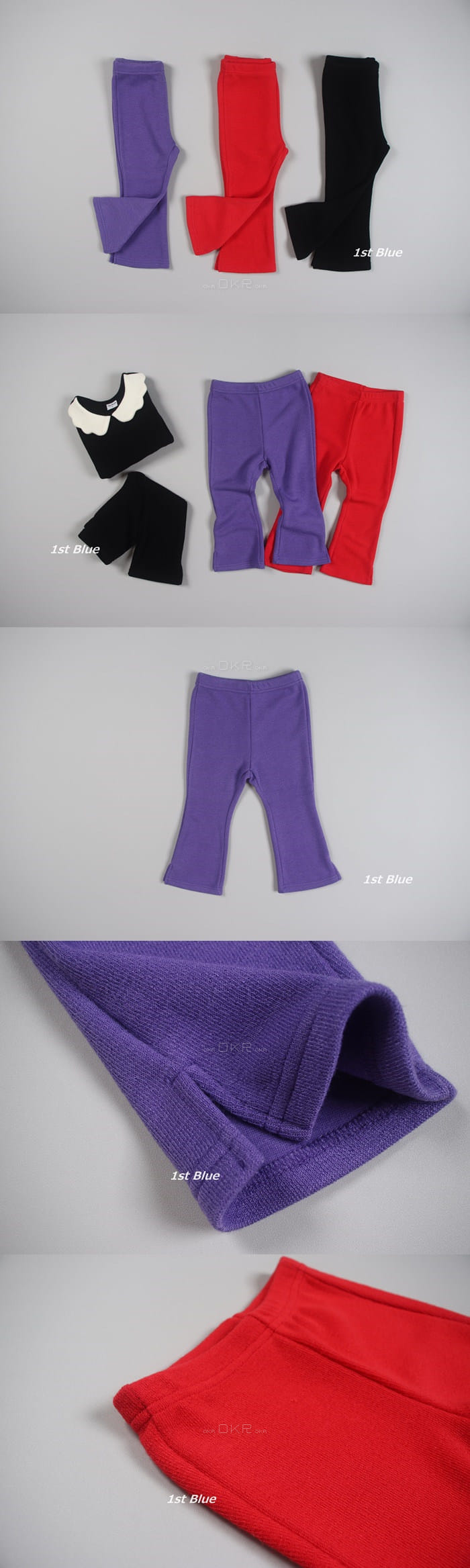 1ST BLUE - Korean Children Fashion - #Kfashion4kids - Color Bootscut Pants