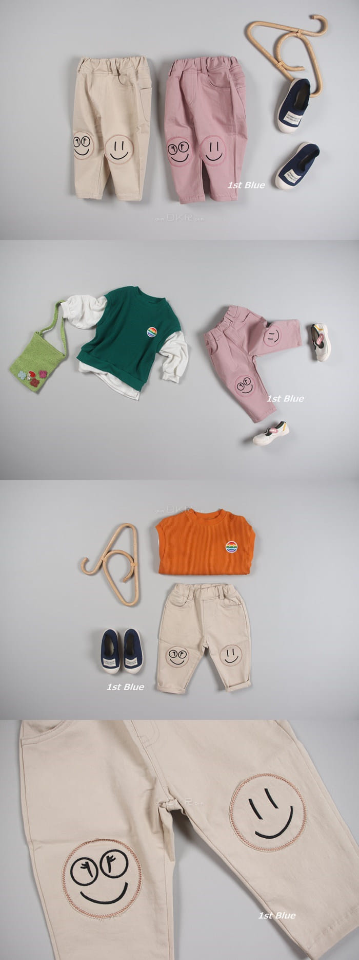 1ST BLUE - Korean Children Fashion - #Kfashion4kids - Circle Cotton Pants 