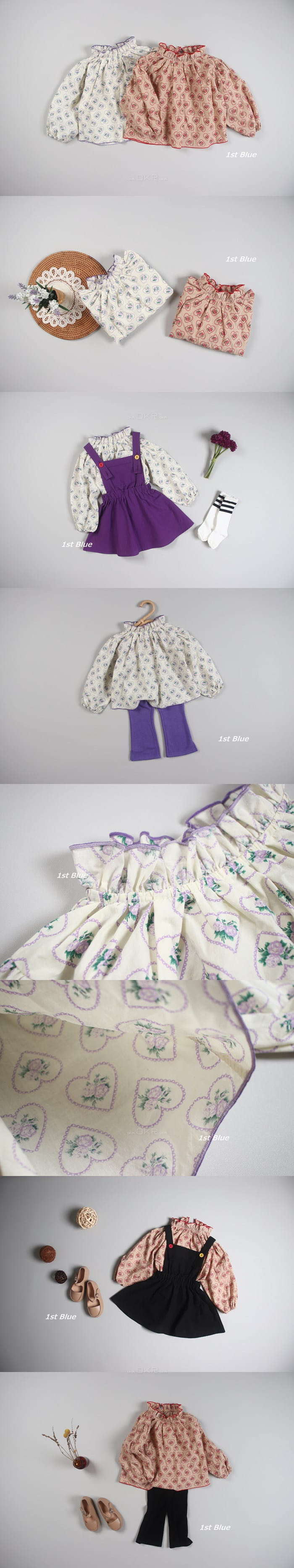 1ST BLUE - Korean Children Fashion - #Kfashion4kids - Rose Blouse