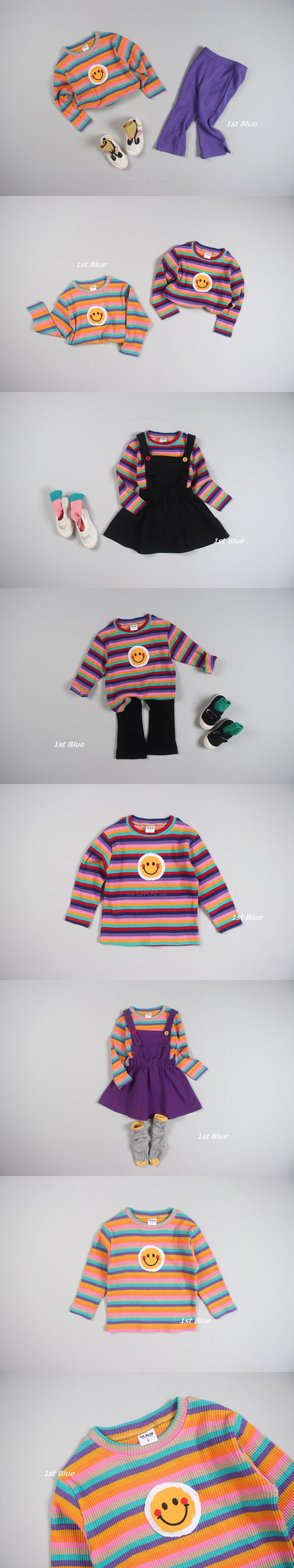 1ST BLUE - Korean Children Fashion - #Kfashion4kids - Big Smile Tee