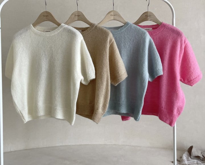 AFTER GLOW - Korean Children Fashion - #Kfashion4kids - Mohair Short Sleeves Knit - 10