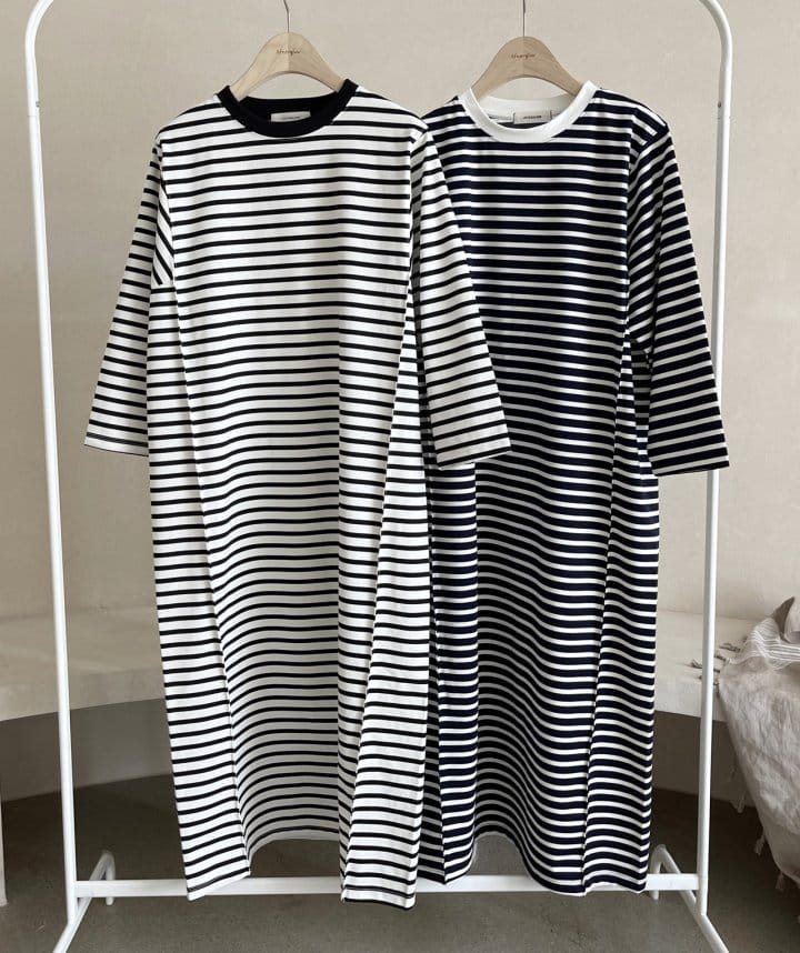 AFTER GLOW - Korean Children Fashion - #Kfashion4kids - Stripes Pintuck One-piece - 11