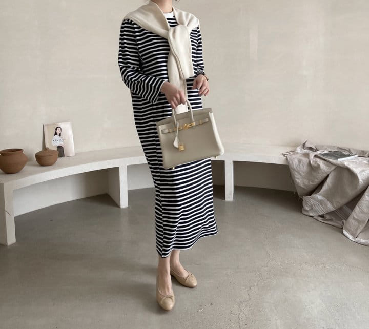 AFTER GLOW - Korean Children Fashion - #Kfashion4kids - Stripes Pintuck One-piece - 9