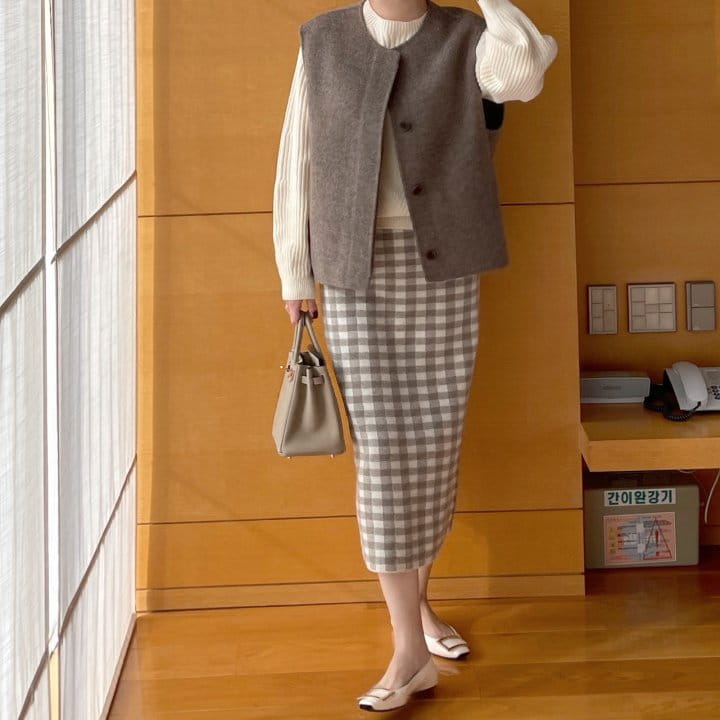 AFTER GLOW - Korean Children Fashion - #Kfashion4kids - Check V Neck Cardigan - 3