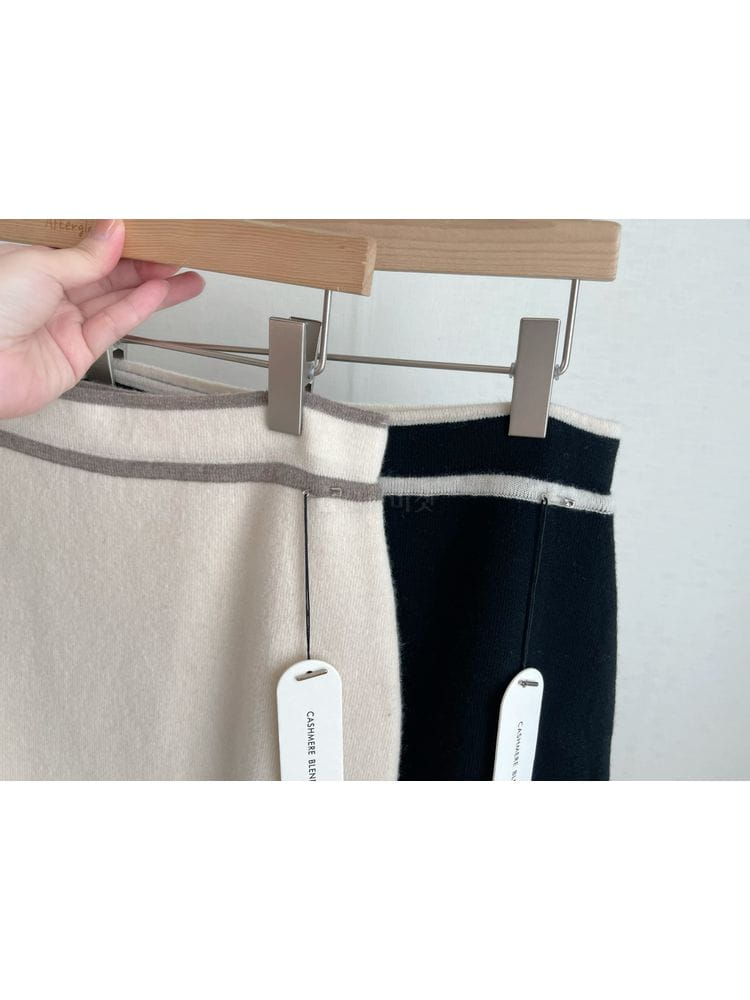 AFTER GLOW - Korean Children Fashion - #Kfashion4kids - Bangada Color Knit Skirt - 3