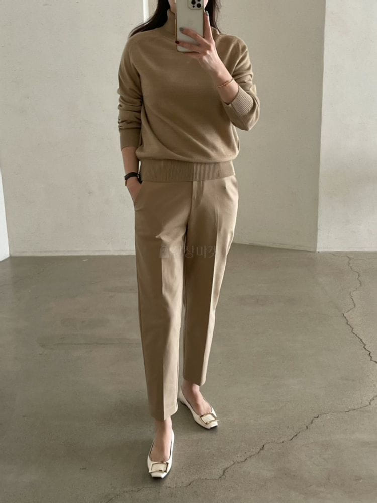 AFTER GLOW - Korean Children Fashion - #Kfashion4kids - The Row Wool Turtleneck Knit - 4