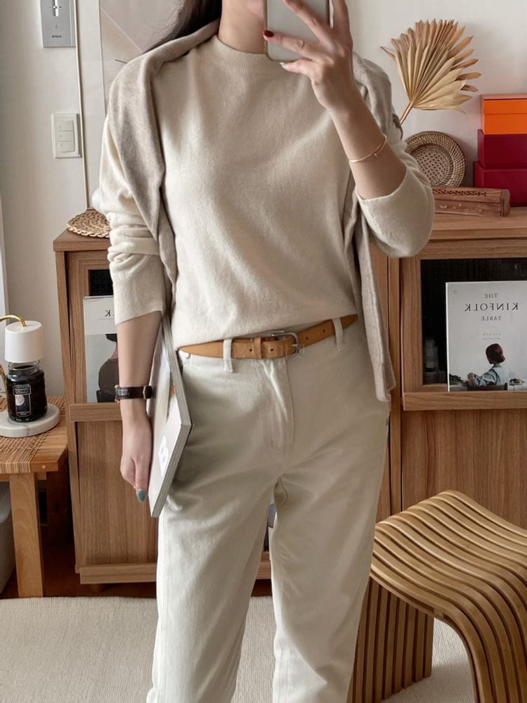 AFTER GLOW - Korean Children Fashion - #Kfashion4kids - Cashmere Saddle Round Knit - 3