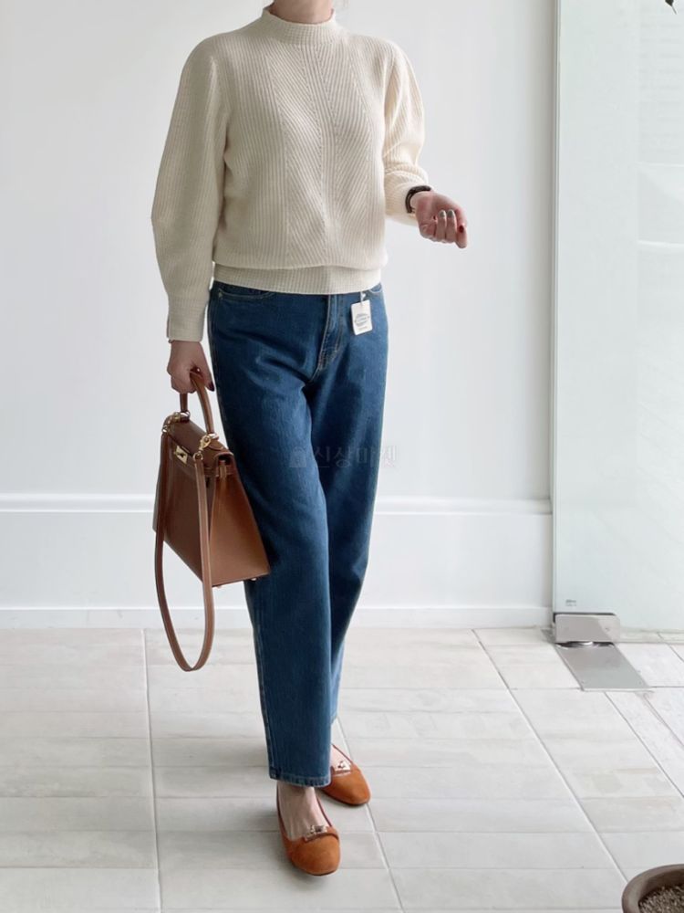 AFTER GLOW - Korean Children Fashion - #Kfashion4kids - Holgament Mock Neck Knit - 2