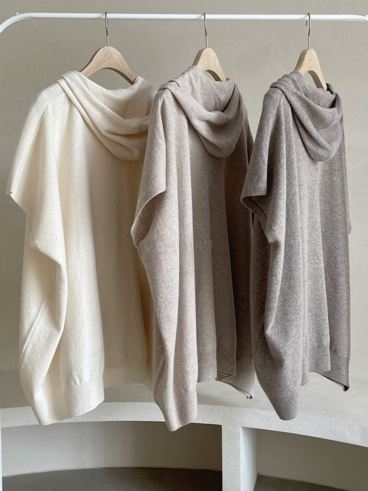 AFTER GLOW - Korean Children Fashion - #Kfashion4kids - Hoody Cape Knit Jacket - 4