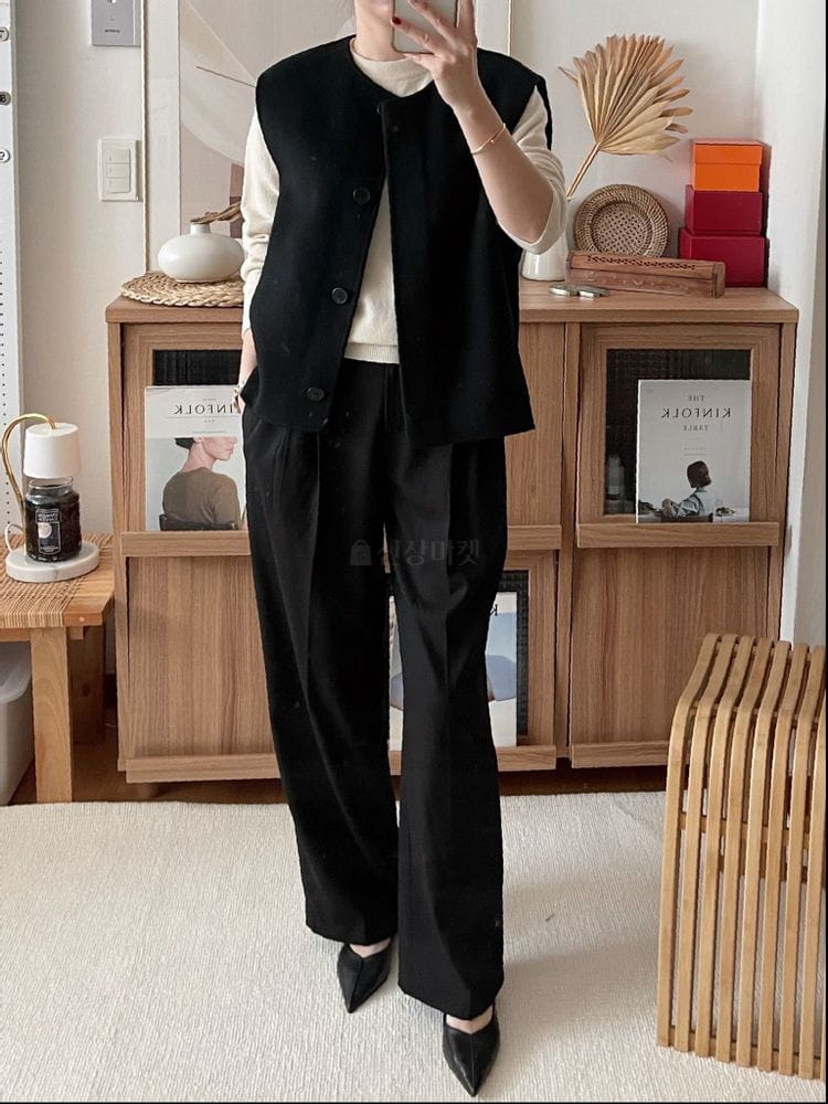 AFTER GLOW - Korean Children Fashion - #Kfashion4kids - The Low Two Tuck Pants - 4