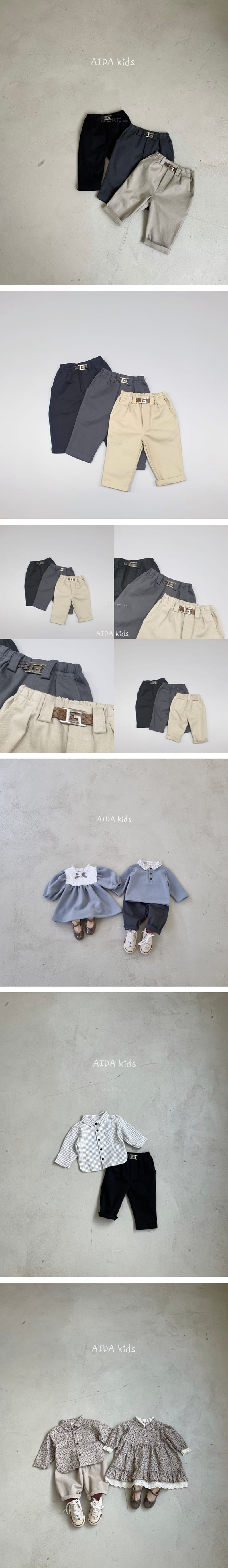 AIDA - Korean Children Fashion - #Kfashion4kids - Twist Belt Pants