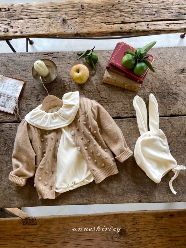 ANNE SHIRLEY - Korean Children Fashion - #Kfashion4kids - Creamy Velvet Rabbit Bodysuit with Bonnet - 11