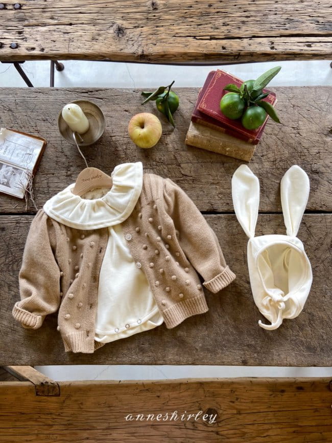 ANNE SHIRLEY - Korean Children Fashion - #Kfashion4kids - Creamy Velvet Rabbit Bodysuit with Bonnet - 12