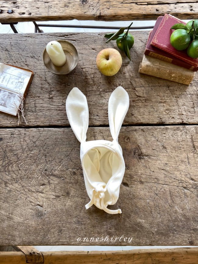 ANNE SHIRLEY - Korean Children Fashion - #Kfashion4kids - Creamy Velvet Rabbit Bodysuit with Bonnet - 8