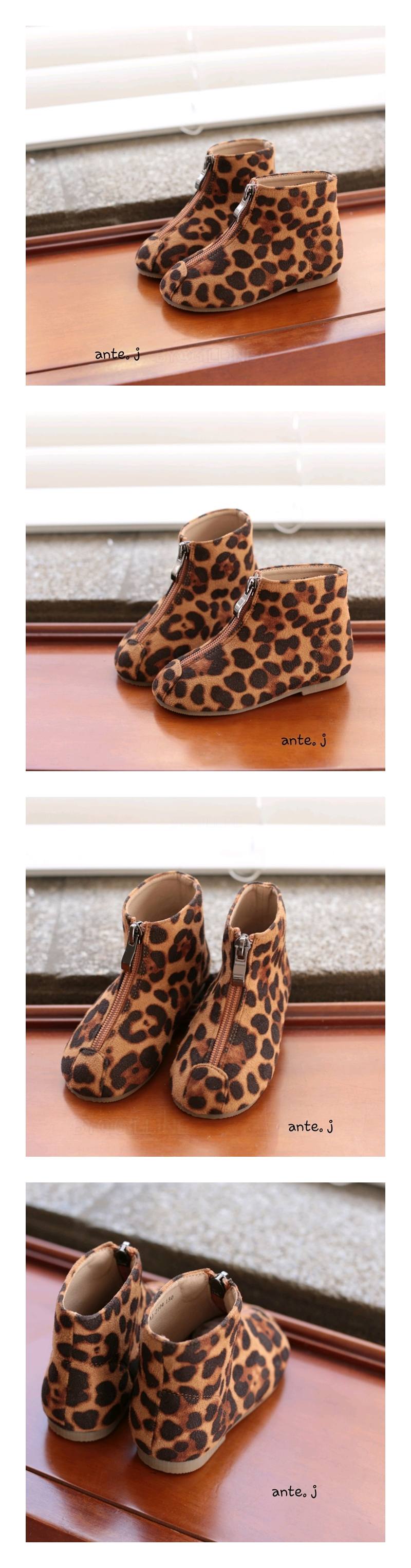 ANTE J - Korean Children Fashion - #Kfashion4kids - Leopard Boots
