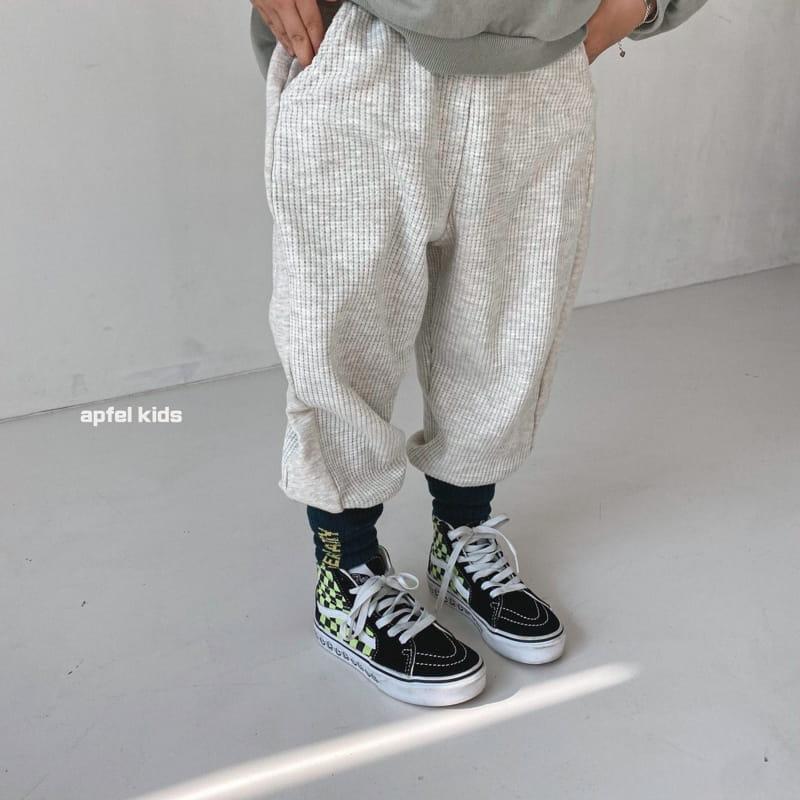 APFEL - Korean Children Fashion - #Kfashion4kids - Momm Waffle Jogger Pants - 3