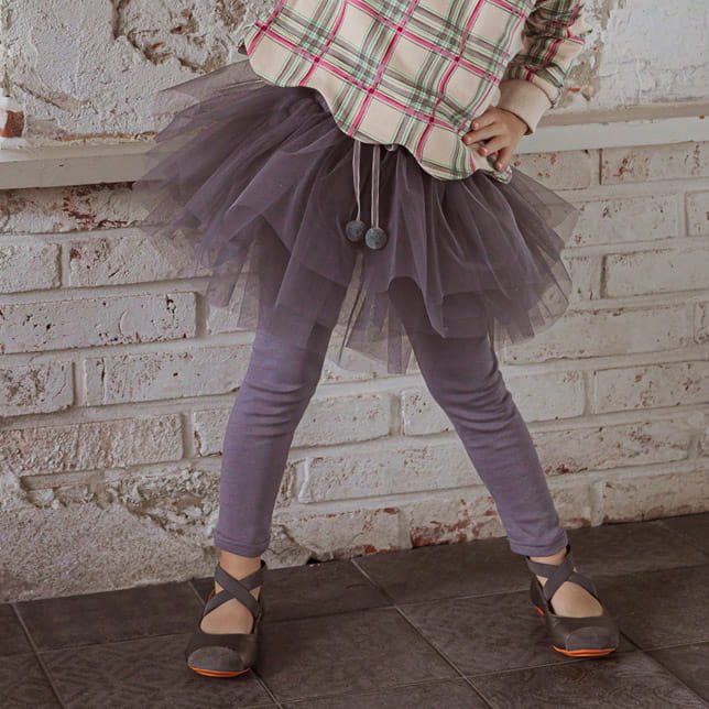 BABY DOLL - Korean Children Fashion - #Kfashion4kids - Atumm Pong Pong Skirt Leggigns - 5