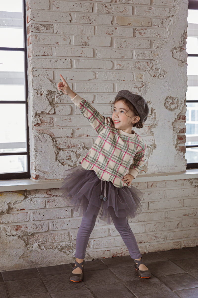 BABY DOLL - Korean Children Fashion - #Kfashion4kids - Atumm Pong Pong Skirt Leggigns - 6