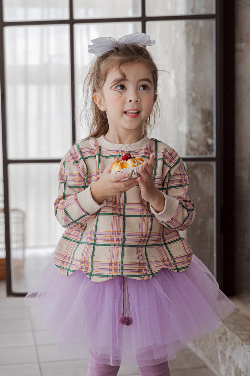 BABY DOLL - Korean Children Fashion - #Kfashion4kids - Check Wave Tee - 2