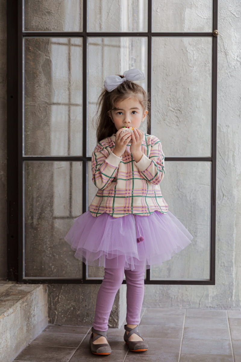 BABY DOLL - Korean Children Fashion - #Kfashion4kids - Check Wave Tee - 3