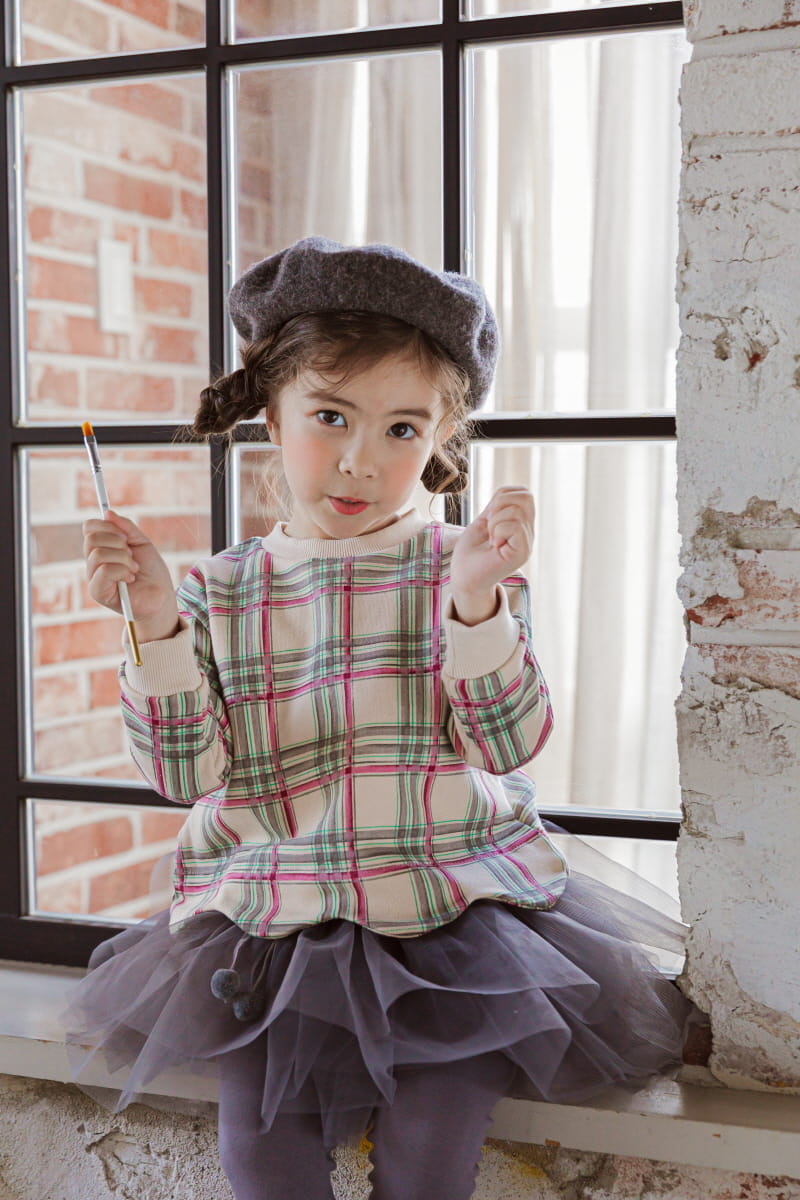 BABY DOLL - Korean Children Fashion - #Kfashion4kids - Check Wave Tee - 4