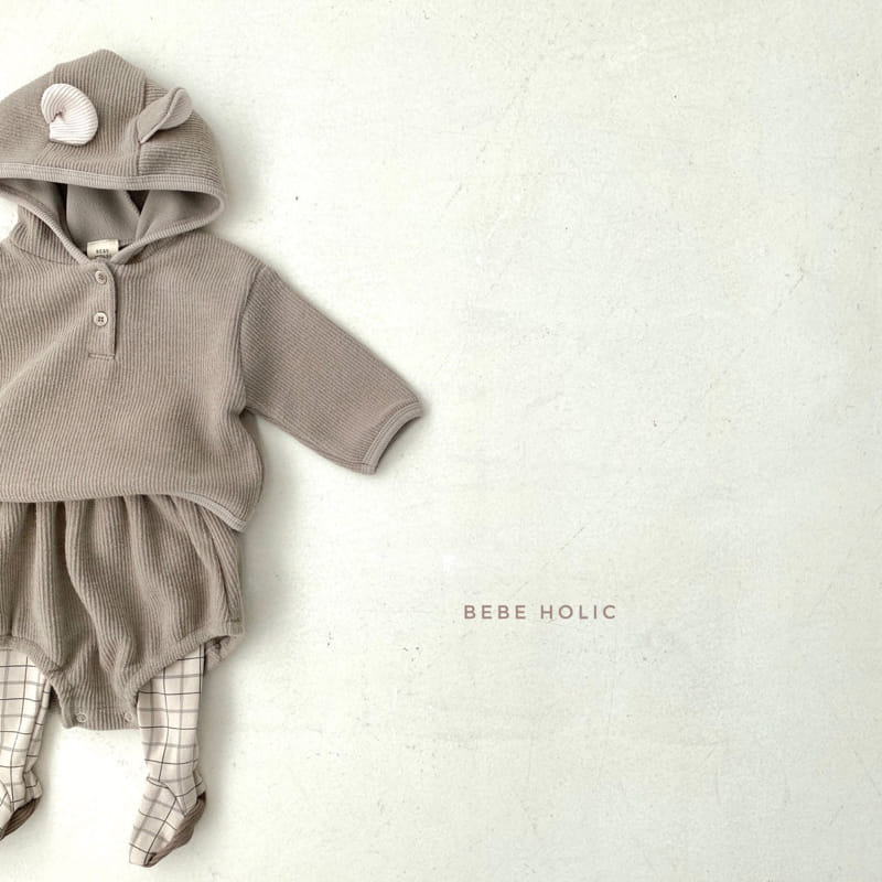 BEBE HOLIC - Korean Children Fashion - #Kfashion4kids - Luna Bear Hoody Top Bottom Set - 5
