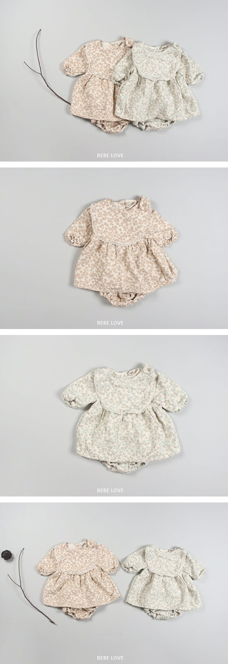 BEBE LOVE - Korean Children Fashion - #Kfashion4kids - Nara Flower One-piece with Bloomer