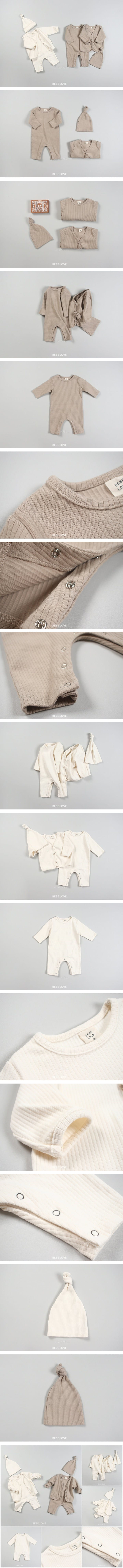 BEBE LOVE - Korean Children Fashion - #Kfashion4kids - Choux Cream Romper with Beanie