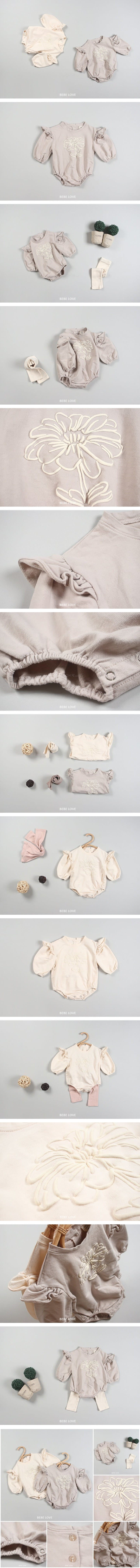BEBE LOVE - Korean Children Fashion - #Kfashion4kids - Flower Bodysuit
