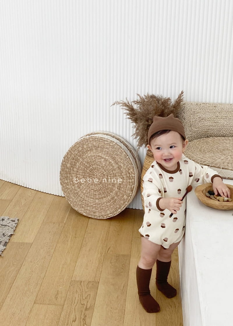 BEBE NINE - Korean Children Fashion - #Kfashion4kids - Acorn Romper with Beanie - 2