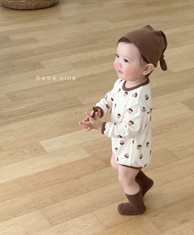 BEBE NINE - Korean Children Fashion - #Kfashion4kids - Acorn Romper with Beanie - 3