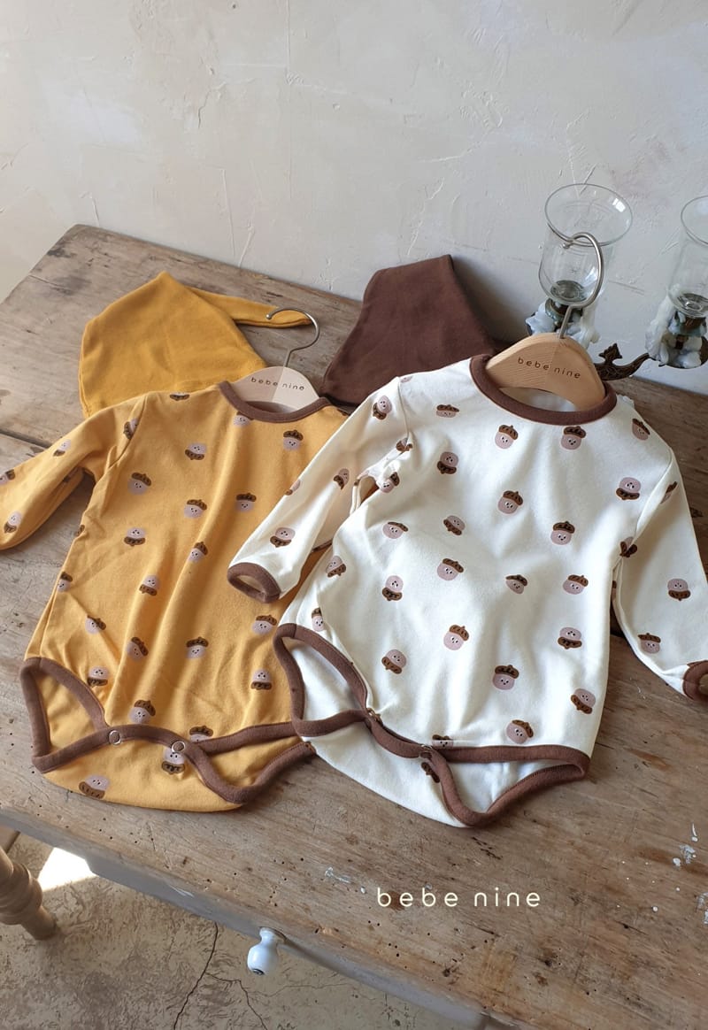 BEBE NINE - Korean Children Fashion - #Kfashion4kids - Acorn Romper with Beanie - 6