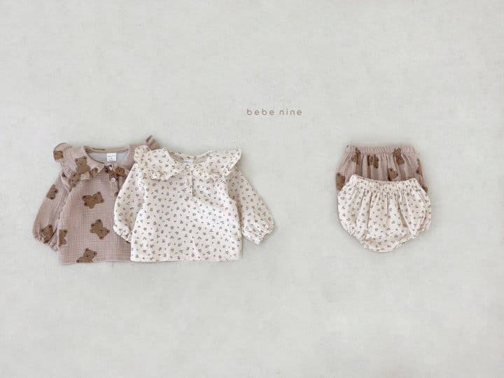BEBE NINE - Korean Children Fashion - #Kfashion4kids - Beeb Frill Top Bloomer Set  - 12