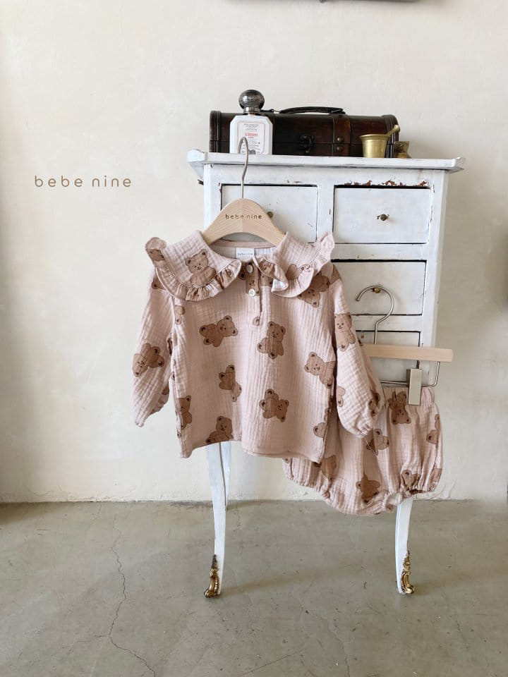 BEBE NINE - Korean Children Fashion - #Kfashion4kids - Beeb Frill Top Bloomer Set  - 2