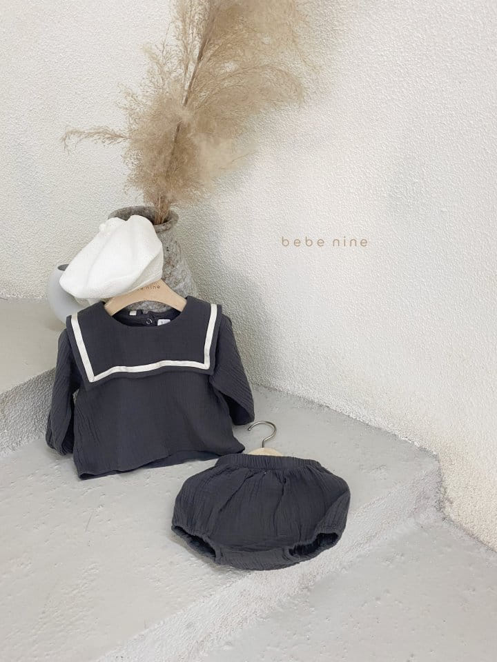 BEBE NINE - Korean Children Fashion - #Kfashion4kids - Bebe Sailor Top Bottom Set - 11