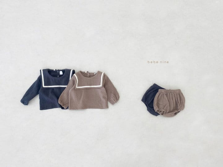 BEBE NINE - Korean Children Fashion - #Kfashion4kids - Bebe Sailor Top Bottom Set - 9